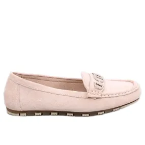 Trabei Beige women's suede moccasins