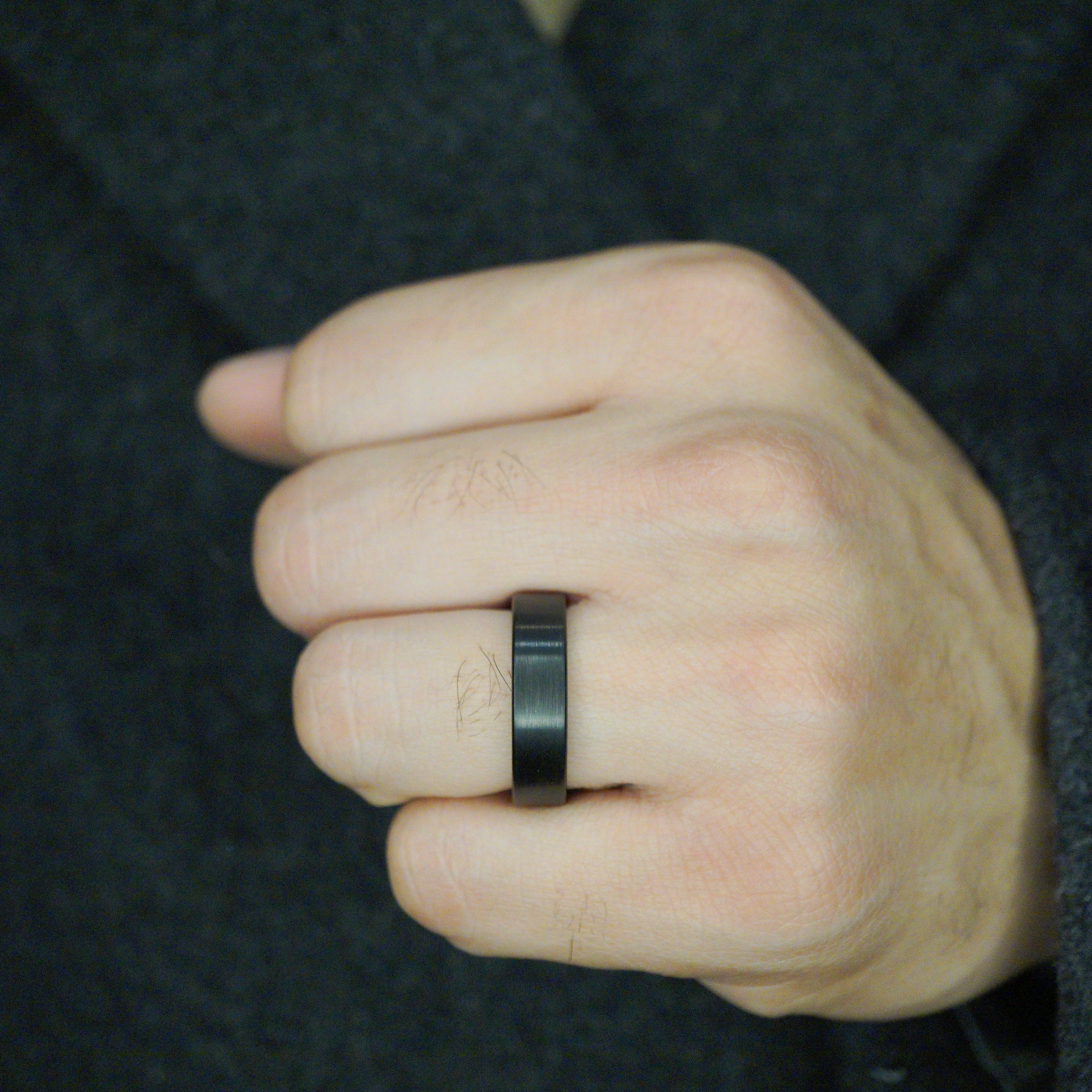 TUNGSTEN FLAT BRUSHED BLACK BAND