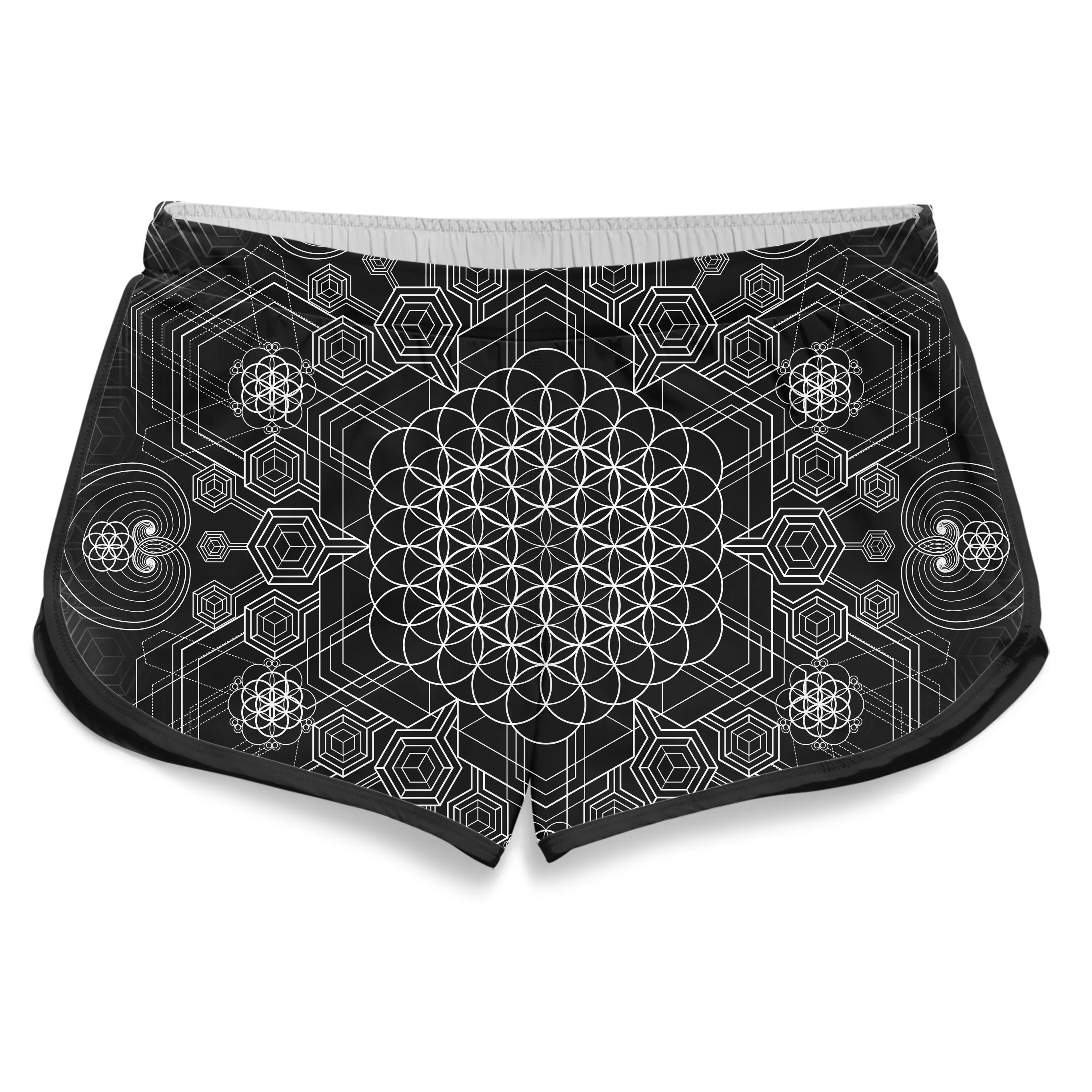 Unveiling The Grid Black Women's Retro Shorts
