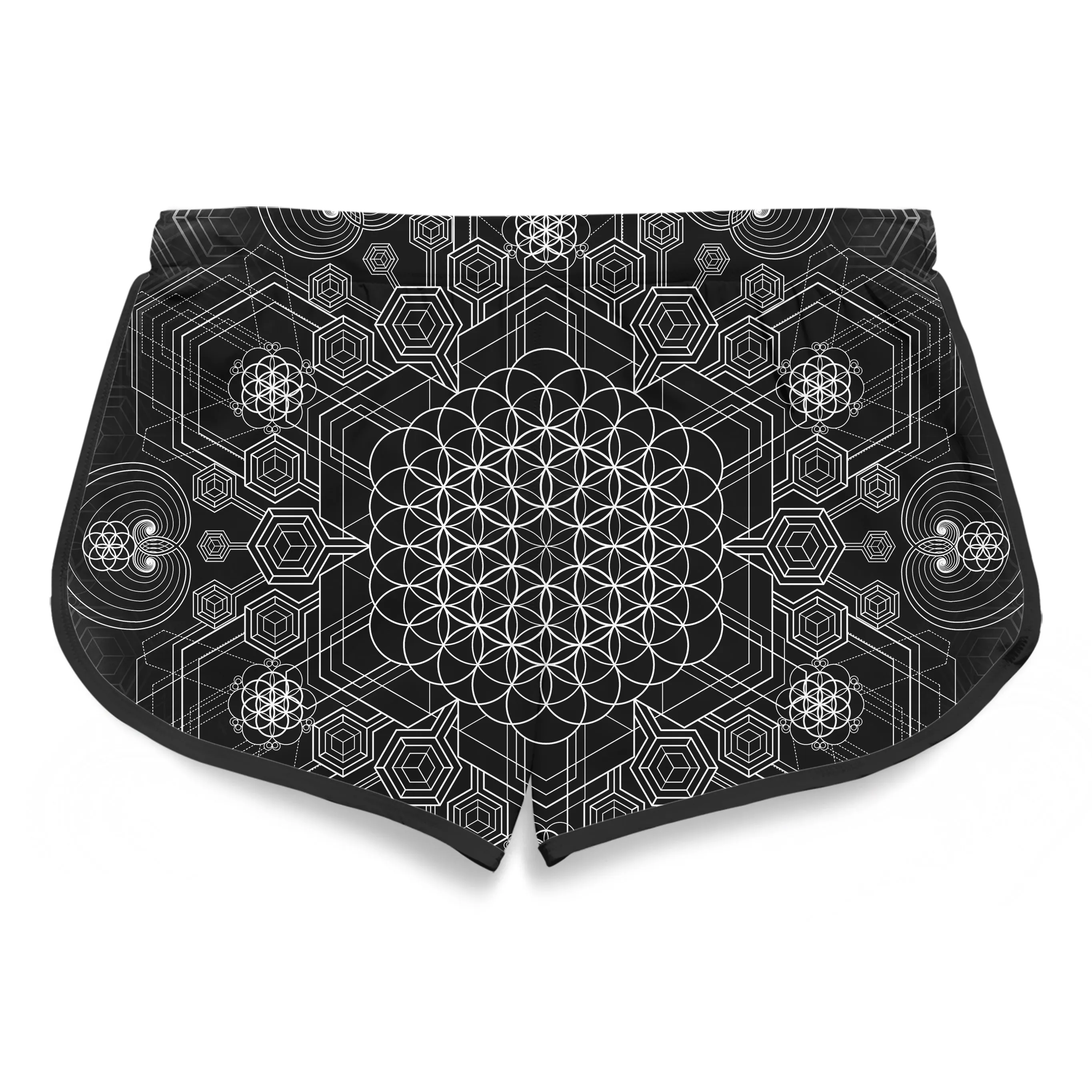 Unveiling The Grid Black Women's Retro Shorts