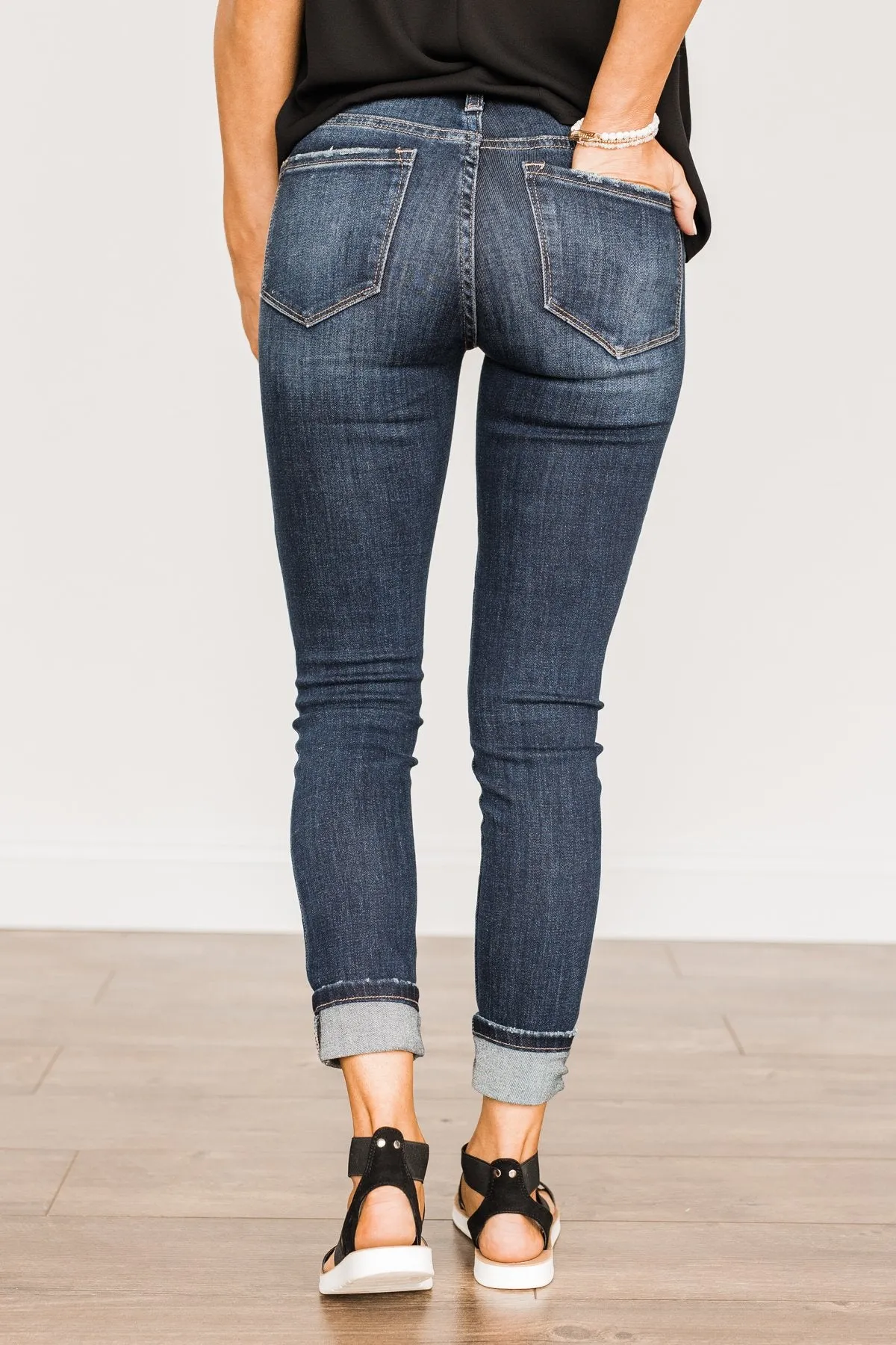 Vervet Mid-Rise Skinny Jeans- Meredith Wash