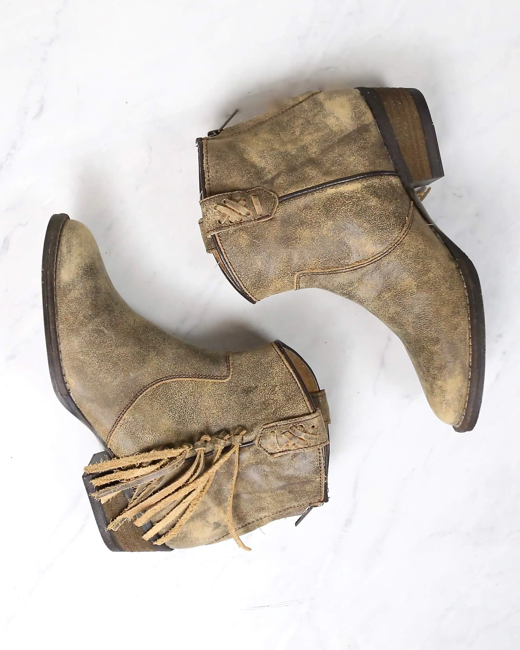 Very Volatile - Lookout Fringe Leather Booties in More Colors