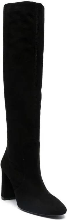 Via Roma 15 90mm block-heel boots Black