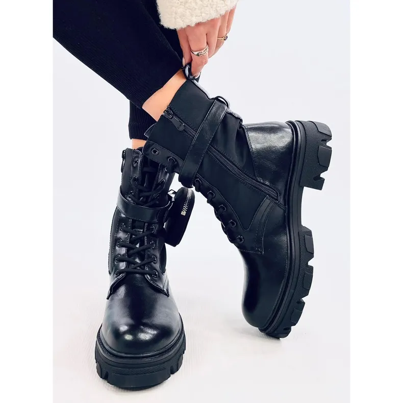 Victor Black lace-up boots