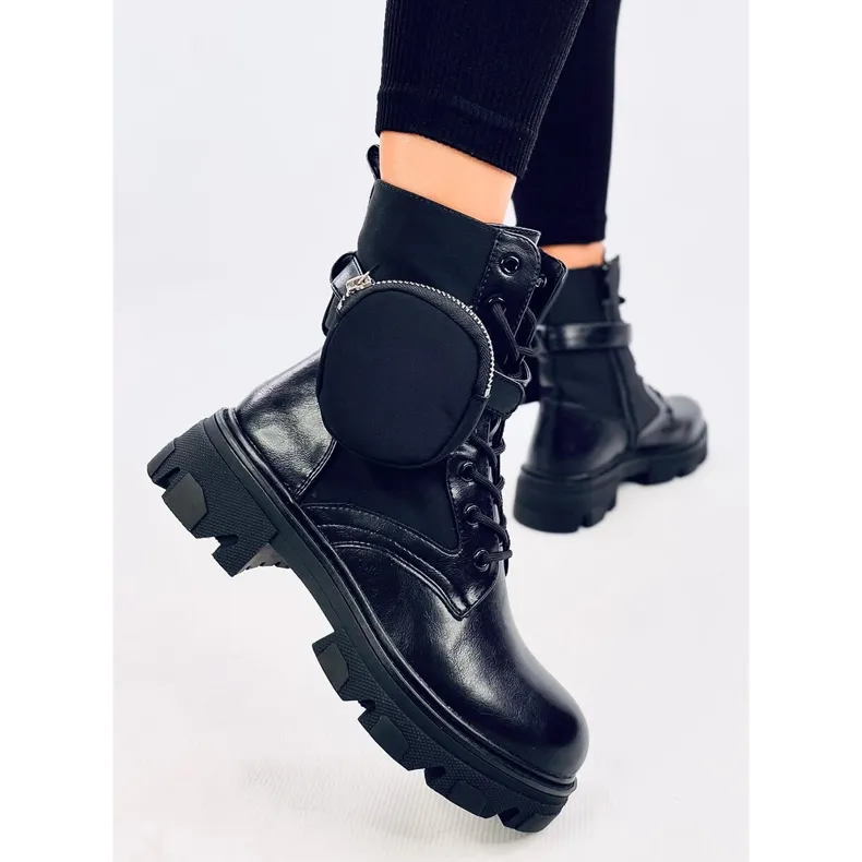 Victor Black lace-up boots