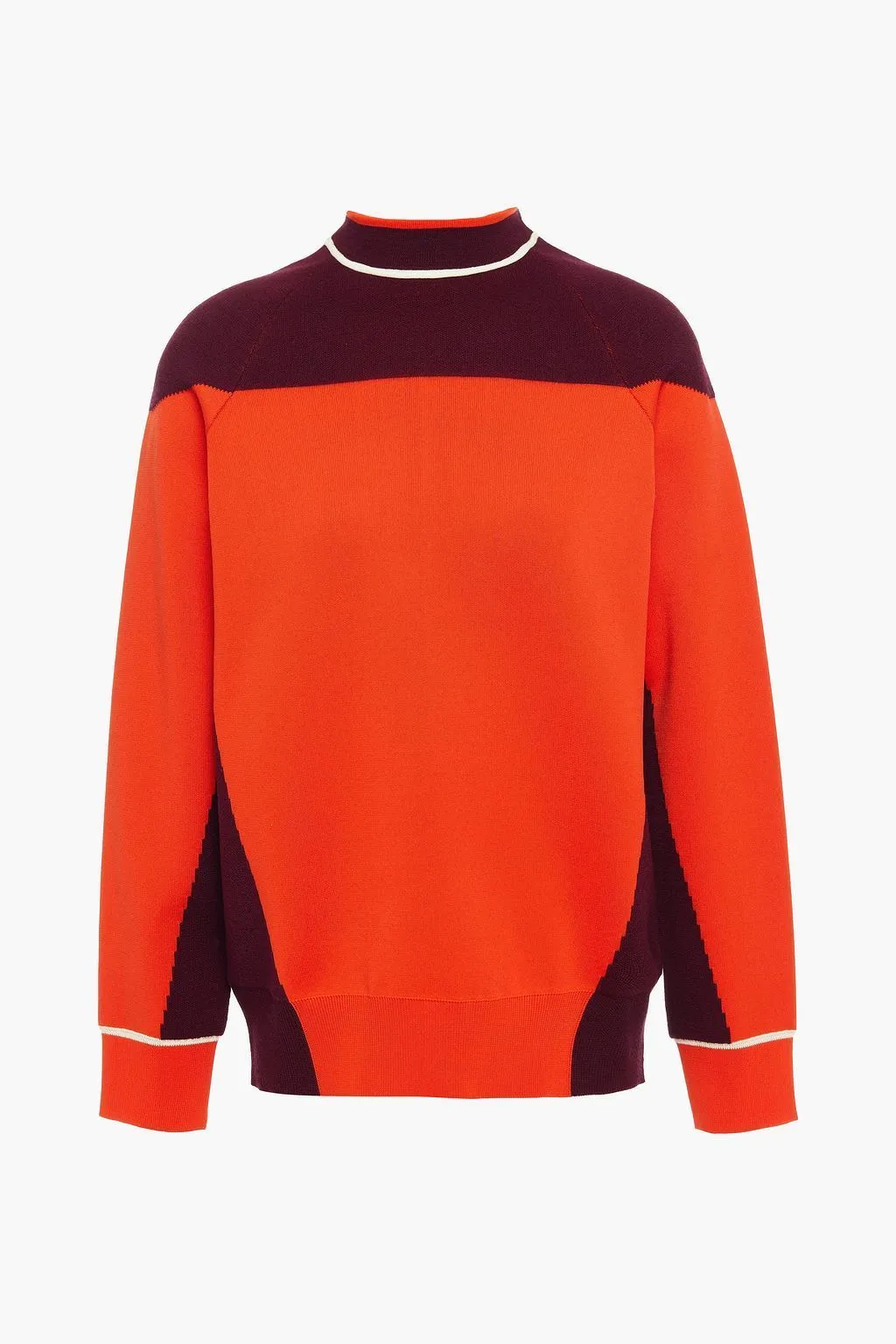 Victoria Beckham  |Crew Neck Casual Style Wool Bi-color Long Sleeves Medium