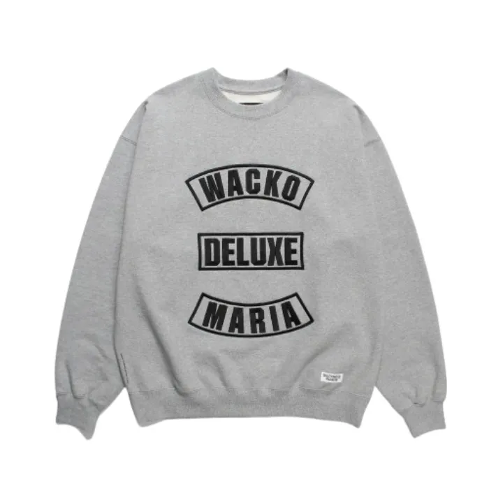 WACKO MARIA  |Crew Neck Street Style Long Sleeves Cotton Oversized Logo