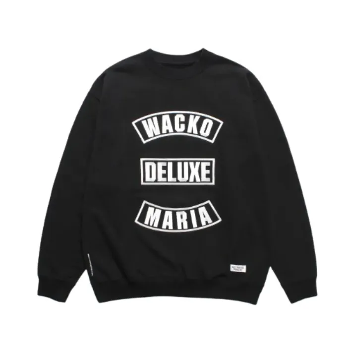 WACKO MARIA  |Crew Neck Street Style Long Sleeves Cotton Oversized Logo