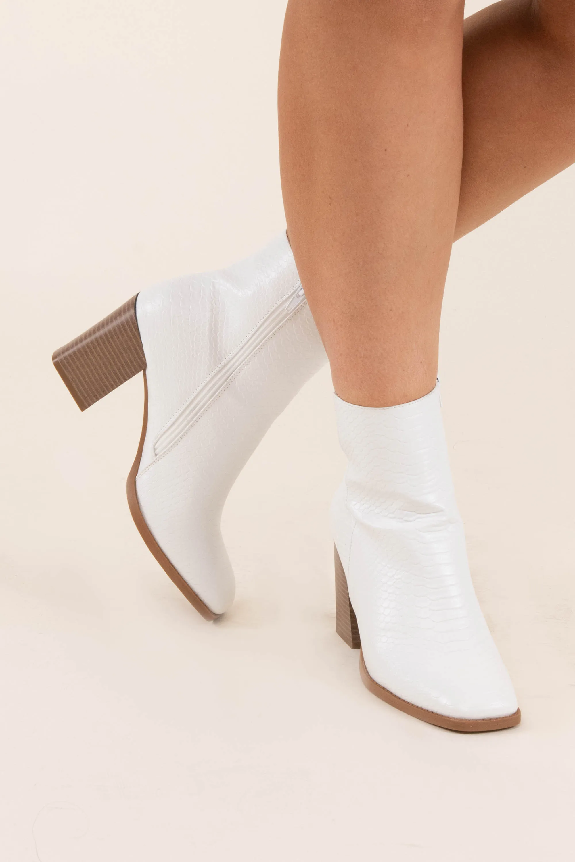 Walking Into The Great Unknown Booties, White