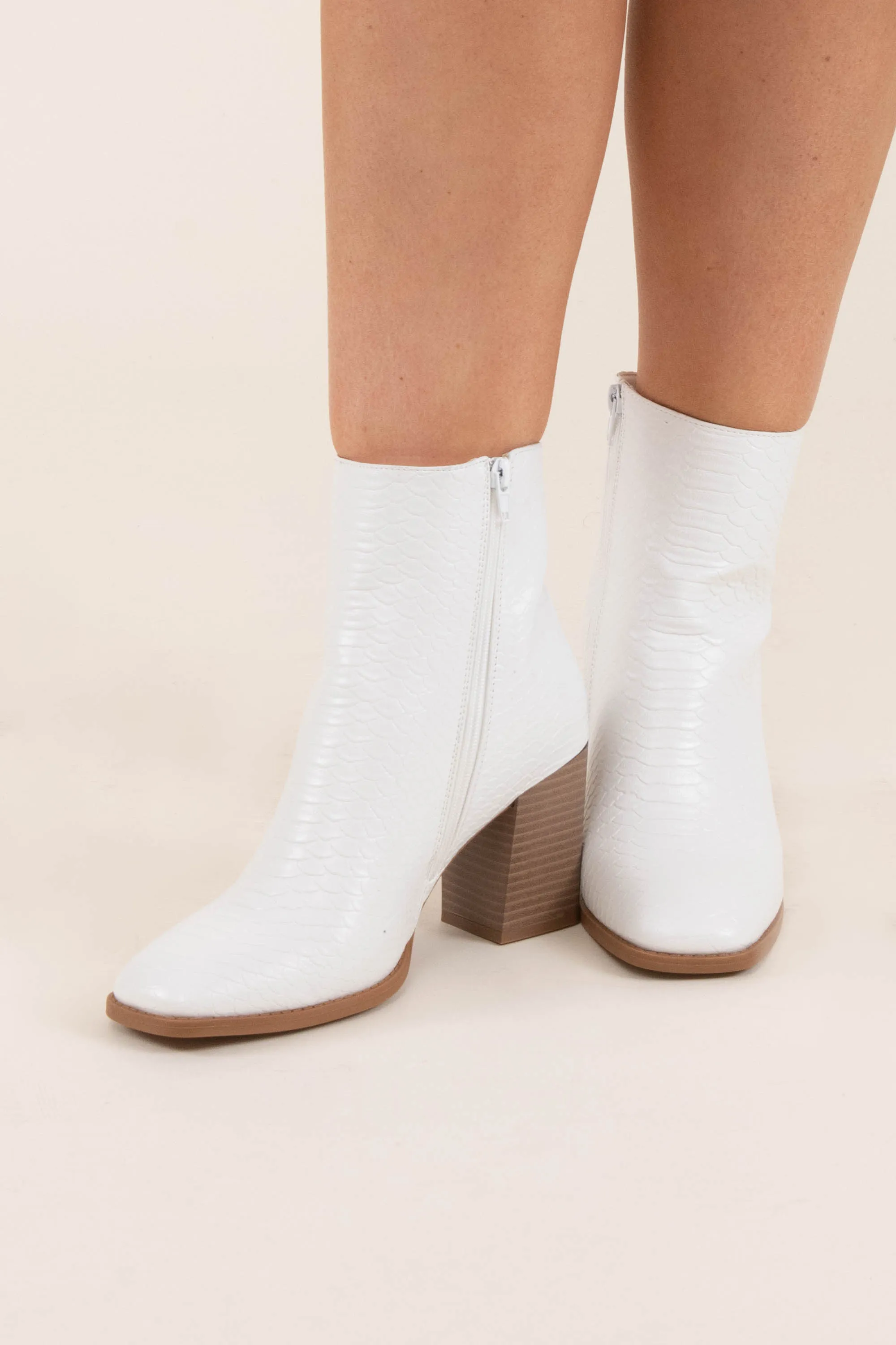 Walking Into The Great Unknown Booties, White