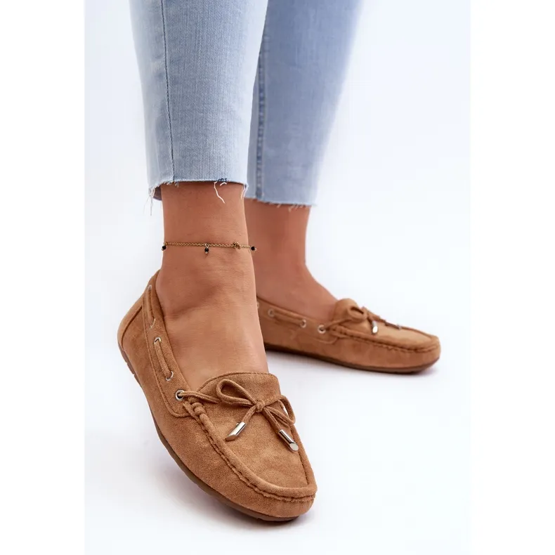 Women's Camel Si Passione Suede Moccasins brown