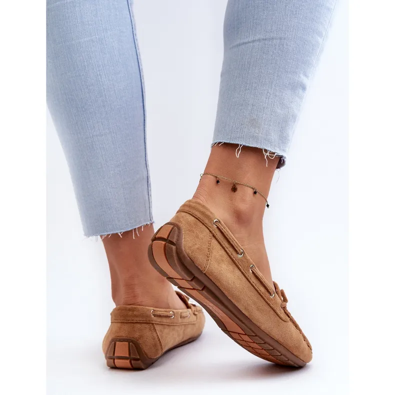 Women's Camel Si Passione Suede Moccasins brown