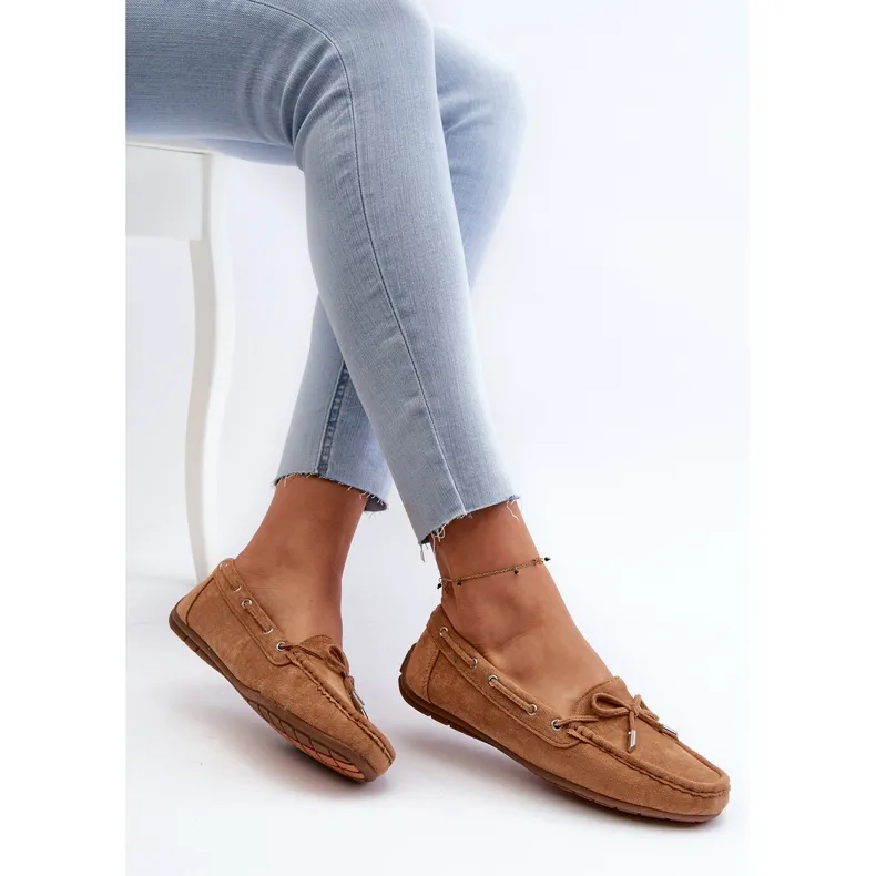 Women's Camel Si Passione Suede Moccasins brown