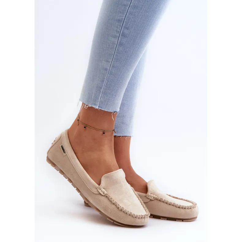 Women's Eco Suede Moccasins Beige Amrutia