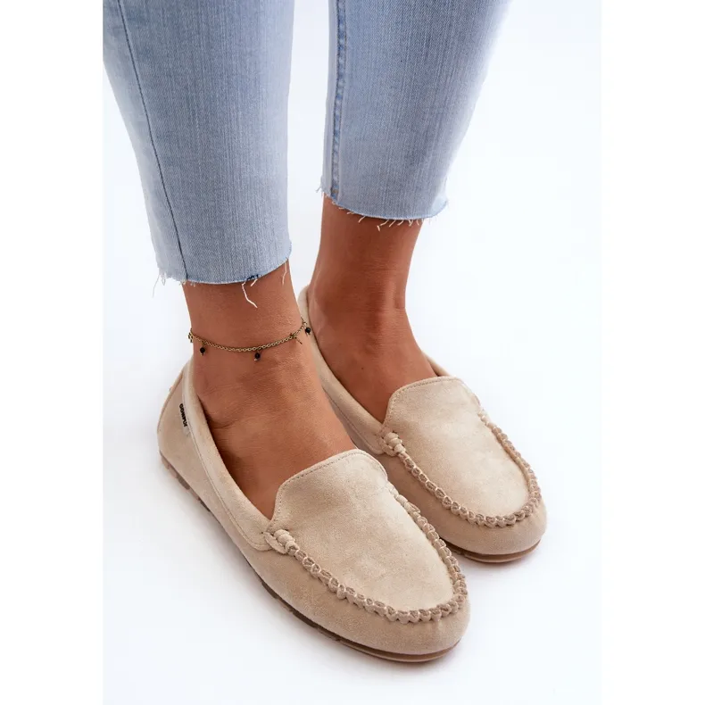 Women's Eco Suede Moccasins Beige Amrutia