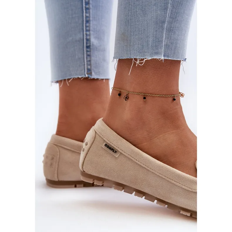 Women's Eco Suede Moccasins Beige Amrutia