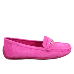 Women's suede moccasins Sourd Fuchsia pink