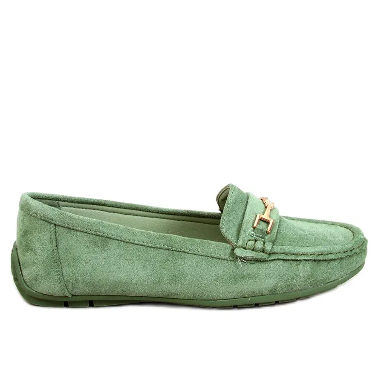 Women's suede moccasins Sourd L.GREEN