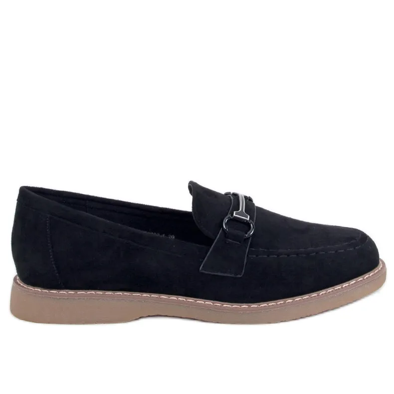 Women's suede moccasins States Black