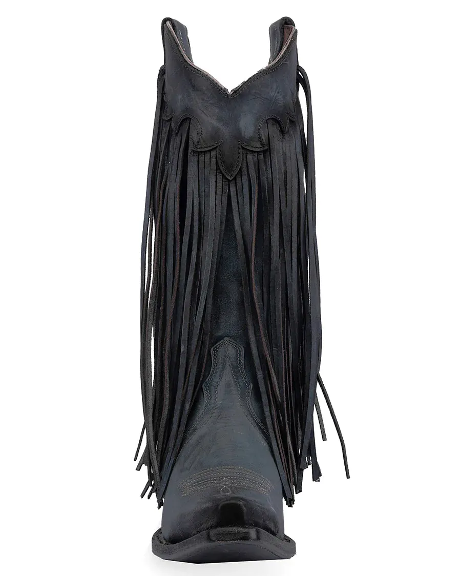 Women's Solid Fringe Western Boots