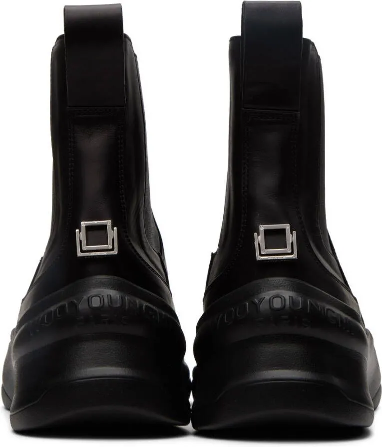 Wooyoungmi Black Leather Chelsea Boots