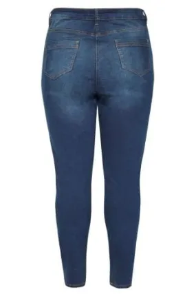 YOURS FOR GOOD Curve Indigo Blue Skinny Stretch AVA Jeans