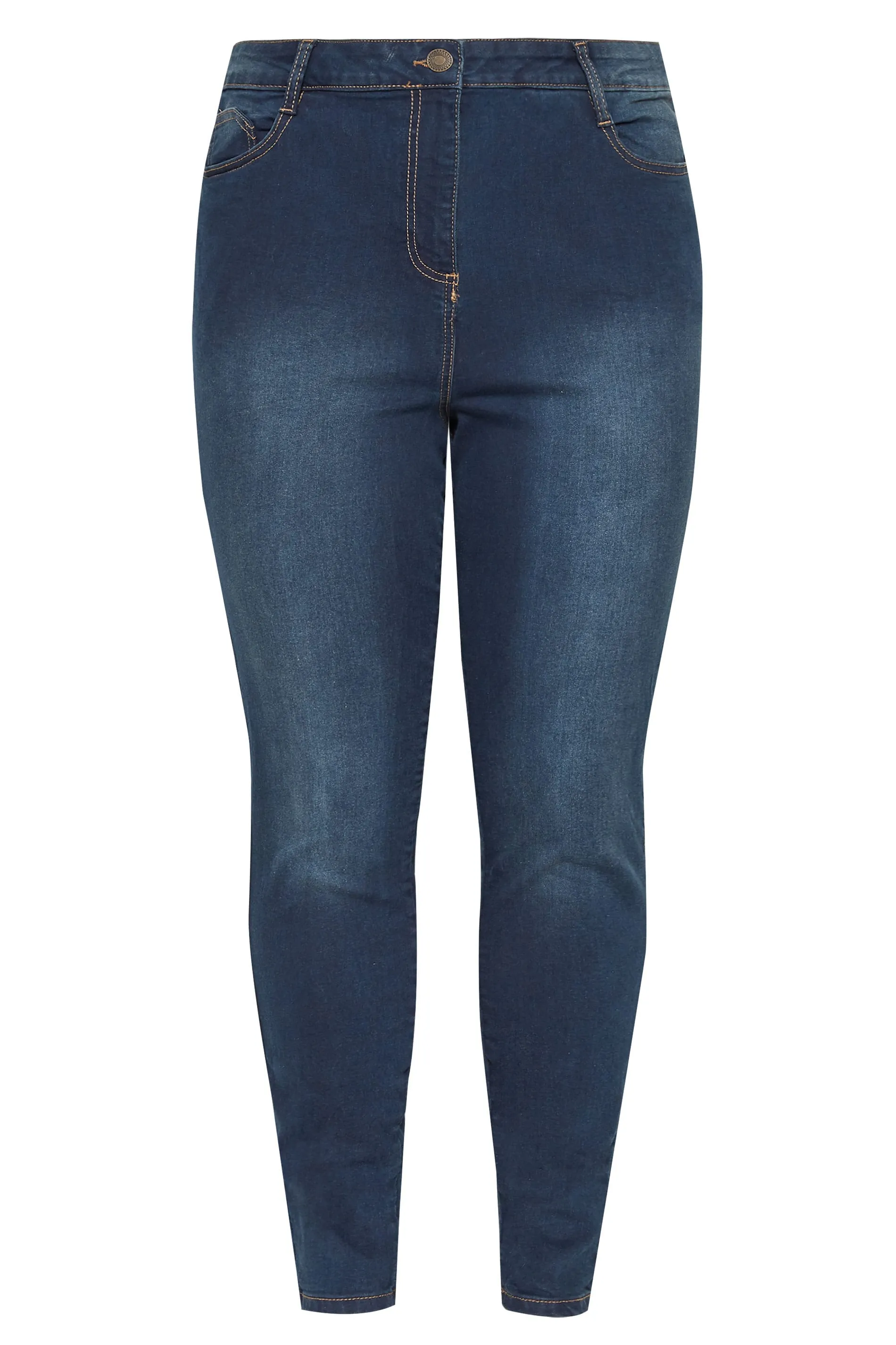 YOURS FOR GOOD Curve Indigo Blue Skinny Stretch AVA Jeans